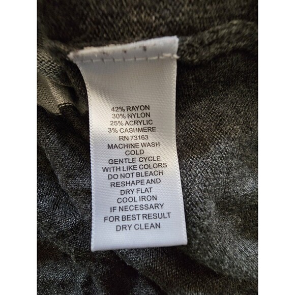 Cupio Women’s Open Front Hooded Cardigan Sweater Gray Stripe Long Sleeve Size M - Picture 5 of 6